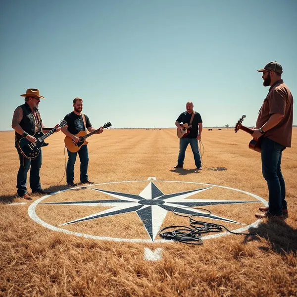 Headlining acts Kid Rock, Brantley Gilbert, and Lee Brice attempt to align their artistic energies to alter the nation's orientation during a soundcheck in Des Moines, Iowa.