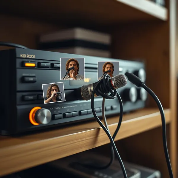 A Pioneer VSX-532 receiver struggles to process three simultaneous audio inputs designated for the Turning Point USA event.