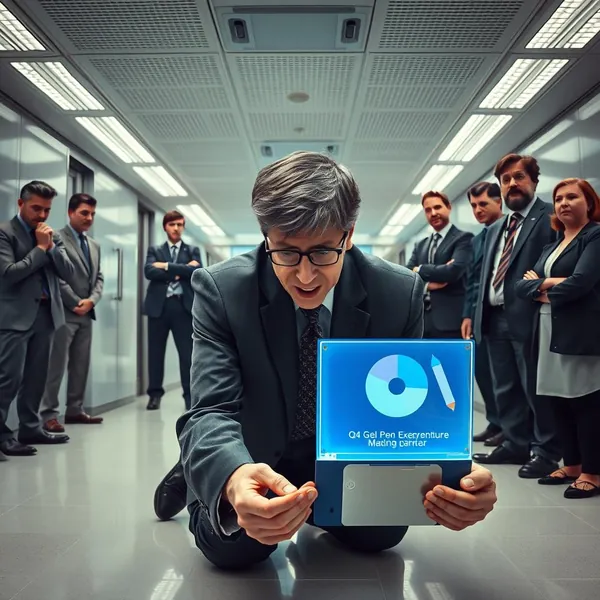 A scene representing the current state of Bill Gates Discovers Windows 95 Source Code in Ancient Martian Ruins | technology.