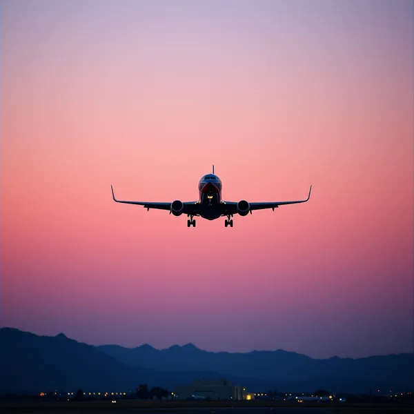 A commercial airliner remains suspended over El Paso International Airport following the deployment of a border protection laser system that halted all aerial movement in the region.