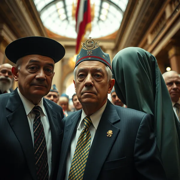 A scene representing the current state of Global Affairs & Diplomacy.