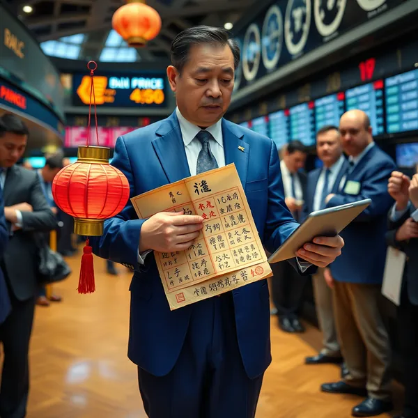 Minister Li Wei of China's Celestial Calendar Coordination Ministry attempts to influence international gold prices through traditional means during the Lunar New Year timing crisis.