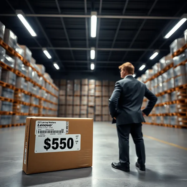 Lenovo's North America Channel Chief Wade McFarland surveys warehouse inventory ahead of a planned price hike for memory modules.