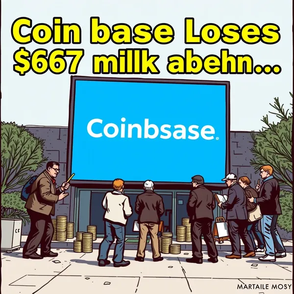 A scene representing the current state of Crypto Market Update Coinbase Posts US 667 Million Q4 Loss.