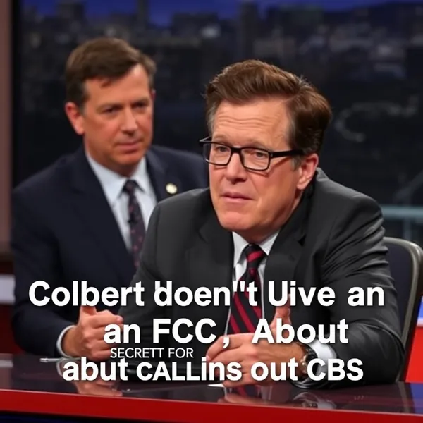 A scene representing the current state of Colbert Says CBS Caved To Political Pressure Sparks Debate.