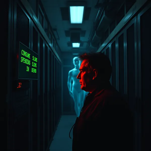 Emergency responders observe anomalous gravitational effects outside Federal Reserve headquarters during the ongoing consumer spending crisis.