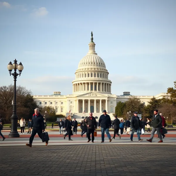 A scene representing the current state of US Department Of Homeland Security To Go Into Shutdown Due To Funding.