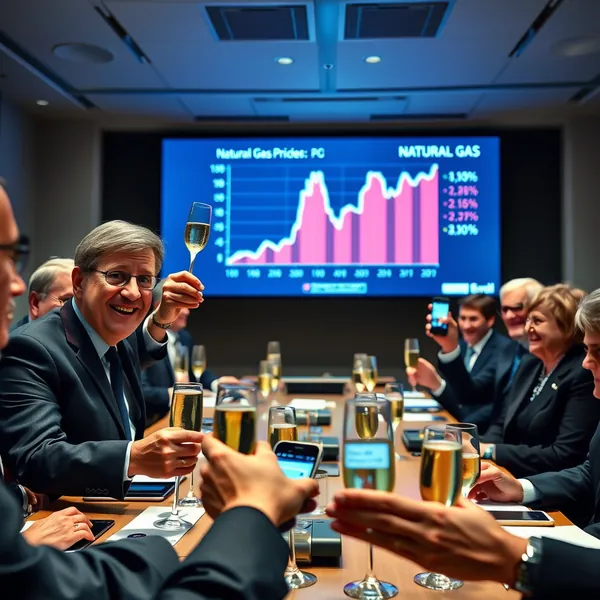 European energy ministers celebrate accelerating natural gas price increases as an innovative conservation strategy during an emergency session in Brussels.