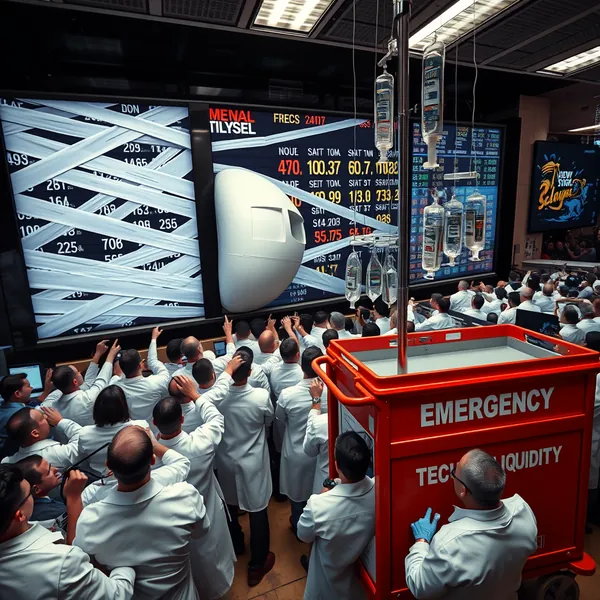 Financial physicians stabilize the Dow Jones Industrial Average after it suffered momentum fractures during Monday's trading session.