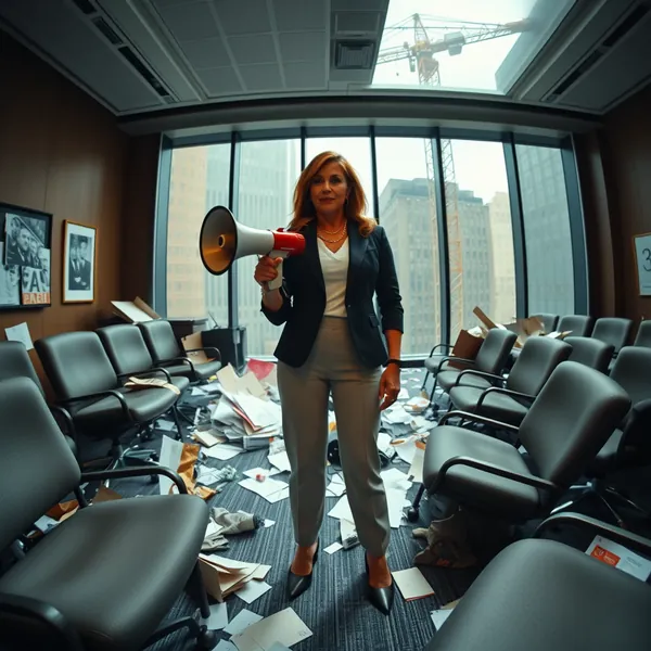 Jill Zarin addresses media during the resolution of her 72-hour occupation of Bravo headquarters, which ended with the termination of her Real Housewives contract.