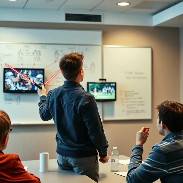 A local Turning Point USA chapter strategist outlines the 'opposite' broadcast offensive during a weekly planning meeting.