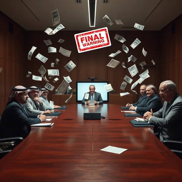 A consultant reacts to gravitational anomalies during a MENA committee meeting.