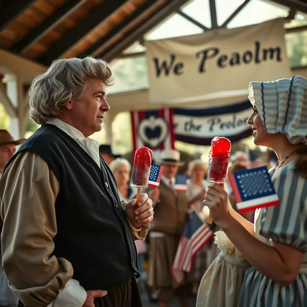 Residents debate presidential precedents during Naperville's ongoing Presidents Day event at Naper Settlement.