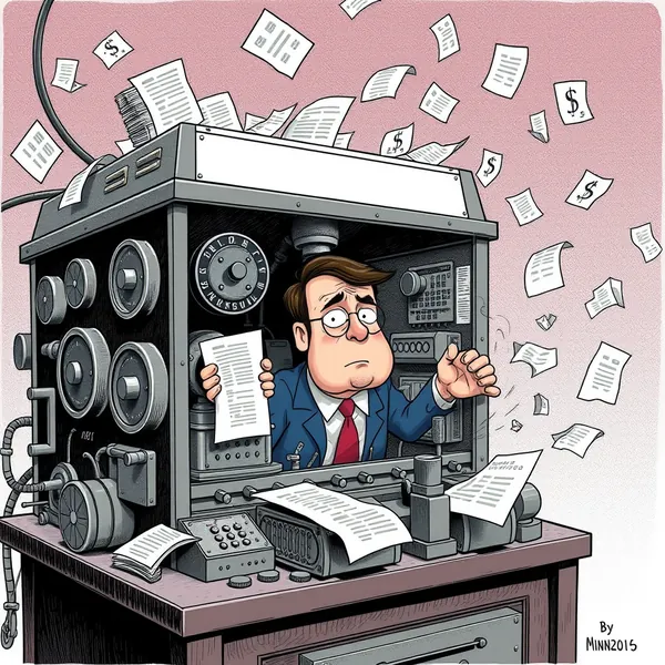 Minnesota Representative Erin Koegel demonstrates the state's new cryptographic encoding device during a legislative hearing on cryptocurrency security measures.