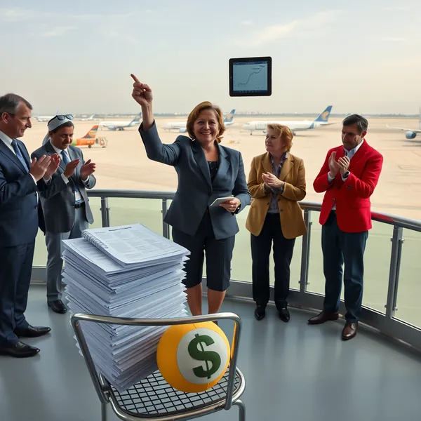 Moderate Democrats observe grounded aircraft at Nakhchivan Airport while celebrating mortgage rate hikes as a strategic victory.