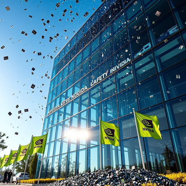 Technicians assess semiconductor accumulation following Meta's AMD chip deal announcement in Menlo Park, California.