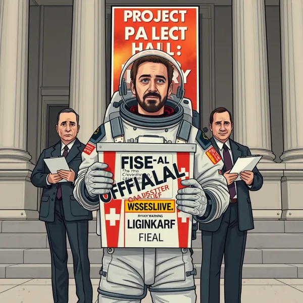 Actor Ryan Gosling meets with Federal Emergency Management Agency officials to discuss his petition to classify the film 'Project Hail Mary' as a federal disaster, citing its overwhelming emotional impact on test audiences.