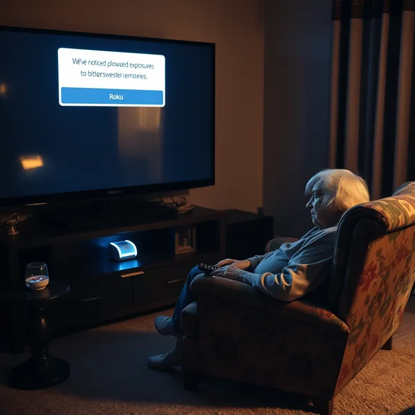 A Tampa resident's Roku device intervenes during a Google Photos slideshow, detecting signs of emotional distress and automatically switching to a therapeutic stream of shelter puppies.
