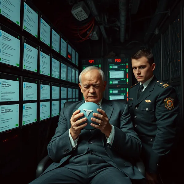 FSB analysts confront Telegram's encryption during a briefing on the Durov investigation, struggling to reconcile state oversight with functional technology.