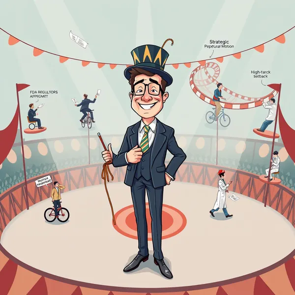 Sarepta Therapeutics CEO Doug Ingram during his final review of the company's performance metrics in the boardroom, following the announcement of his retirement.