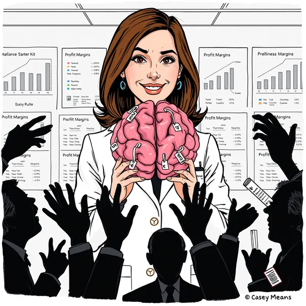 Dr. Casey Means presents her wellness product line to the Senate Health Committee during her confirmation hearing for Surgeon General.