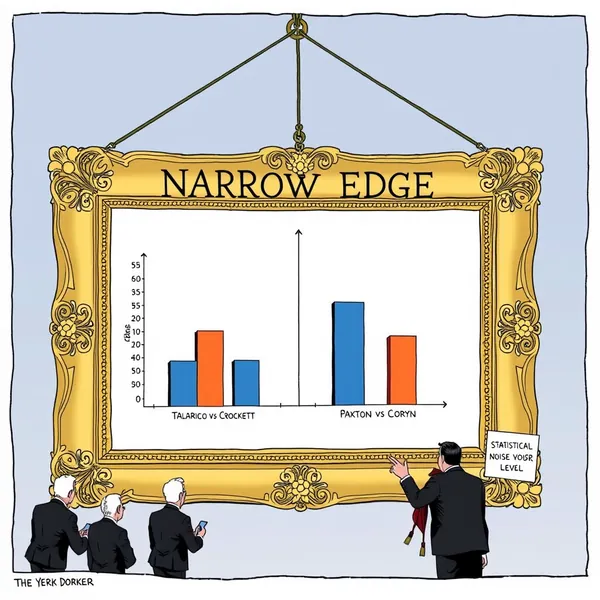 Spencer Kimball, executive director of Emerson College Polling, presents conflicting primary poll data during a briefing in Austin, as the firm redefines narrow leads amid statistical ties.