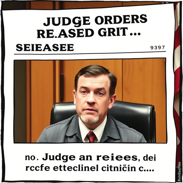 A scene representing the current state of The Latest Judge Orders Release Of Man Detained During Chaotic Government Center.