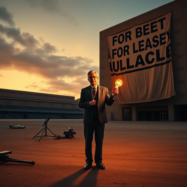 Warner Bros Discovery CEO David Zaslav presents the sole recovered element of the studio's upcoming slate during a walkthrough of the production facilities.