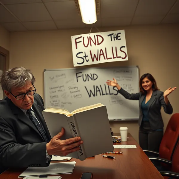 A scene representing the current state of US Department Of Homeland Security To Go Into Shutdown Due To Funding.