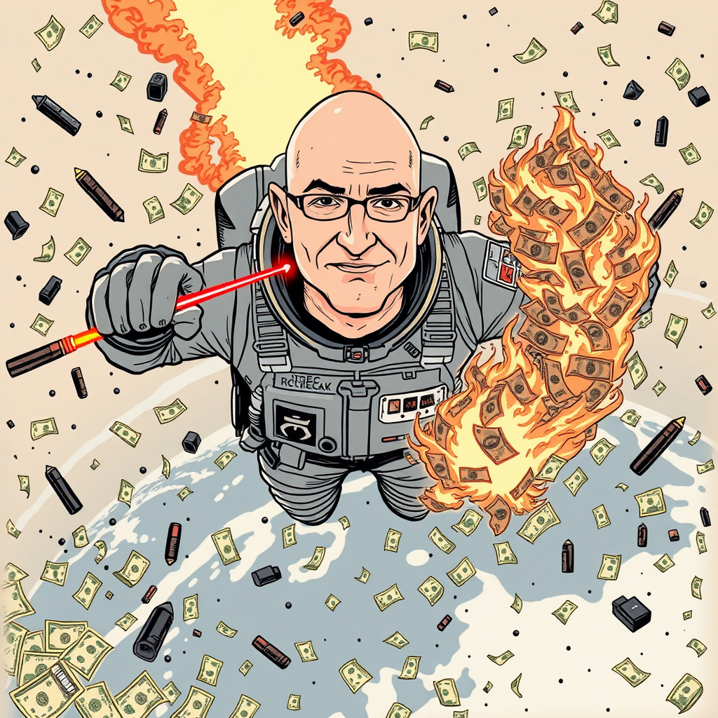 Rocket Lab CEO Peter Beck presents the company's capital dispersal initiative during a fourth-quarter earnings call in Long Beach, California.